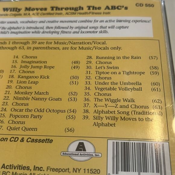 Silly Willy Moves Through The ABCs Educational CD - Picture 4 of 5